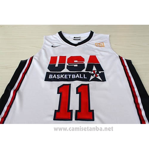 Camiseta USA 1992 Karl Malone #11 Blanco